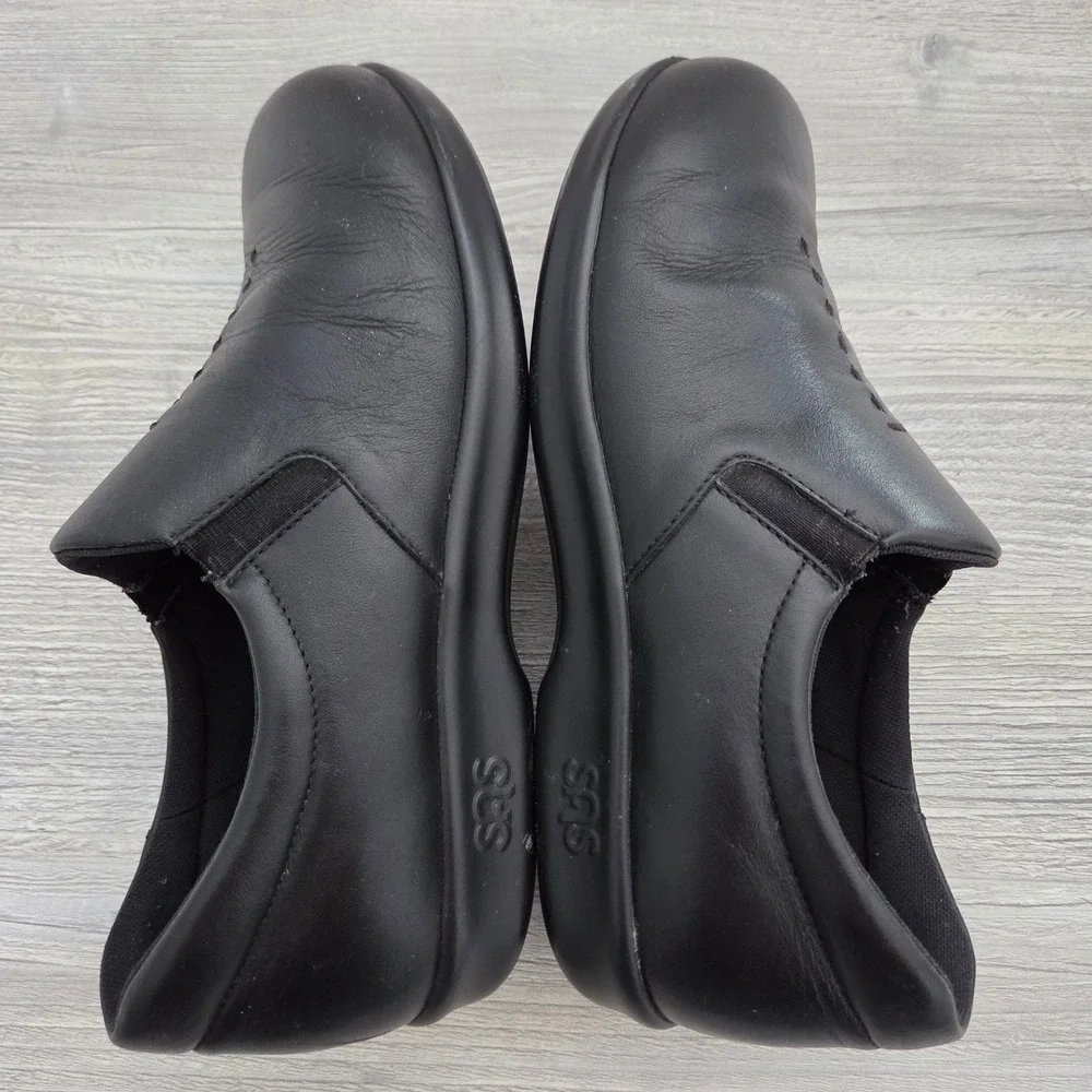 SAS Viva Tripad Comfort Loafers‎ Black Leather Slip On Shoes Womens 8 M